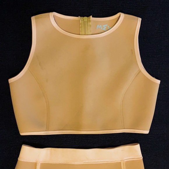 MEW Tan and Pink Neoprene Bikini - Picture 1 of 6